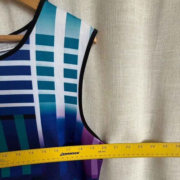 Floral Office Sheath Dress Womens Size 16 Multicolor Bisou Bisou Career Retro - Picture 13 of 16